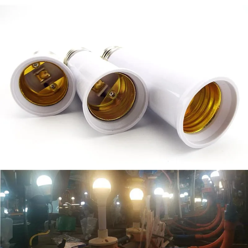 65mm 95mm 120mm Bulb Adapter E27 to E27 Extender LED Lamp Light Base Socket Extension Converter Connector CFL