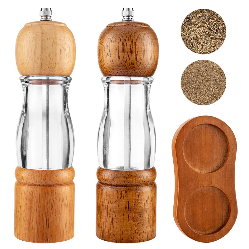 Adjustable Wood Manual Salt Grinder Pepper Mill Hand Crank Spice Mi25485 -  China Manual Pepper Mill and Kitchen Mill price