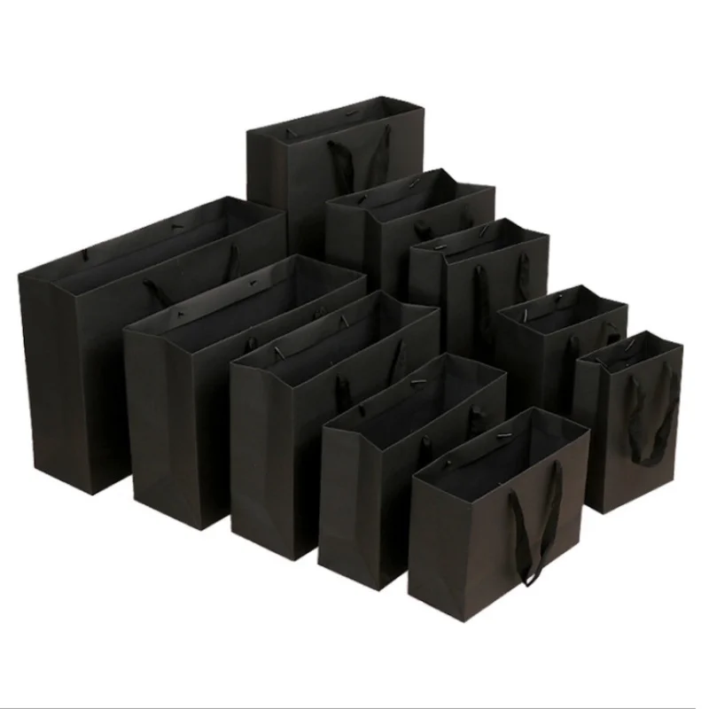 

Custom Luxury ribbon handle bag boutique shopping packaging customized printed euro tote paper gift bags with logo