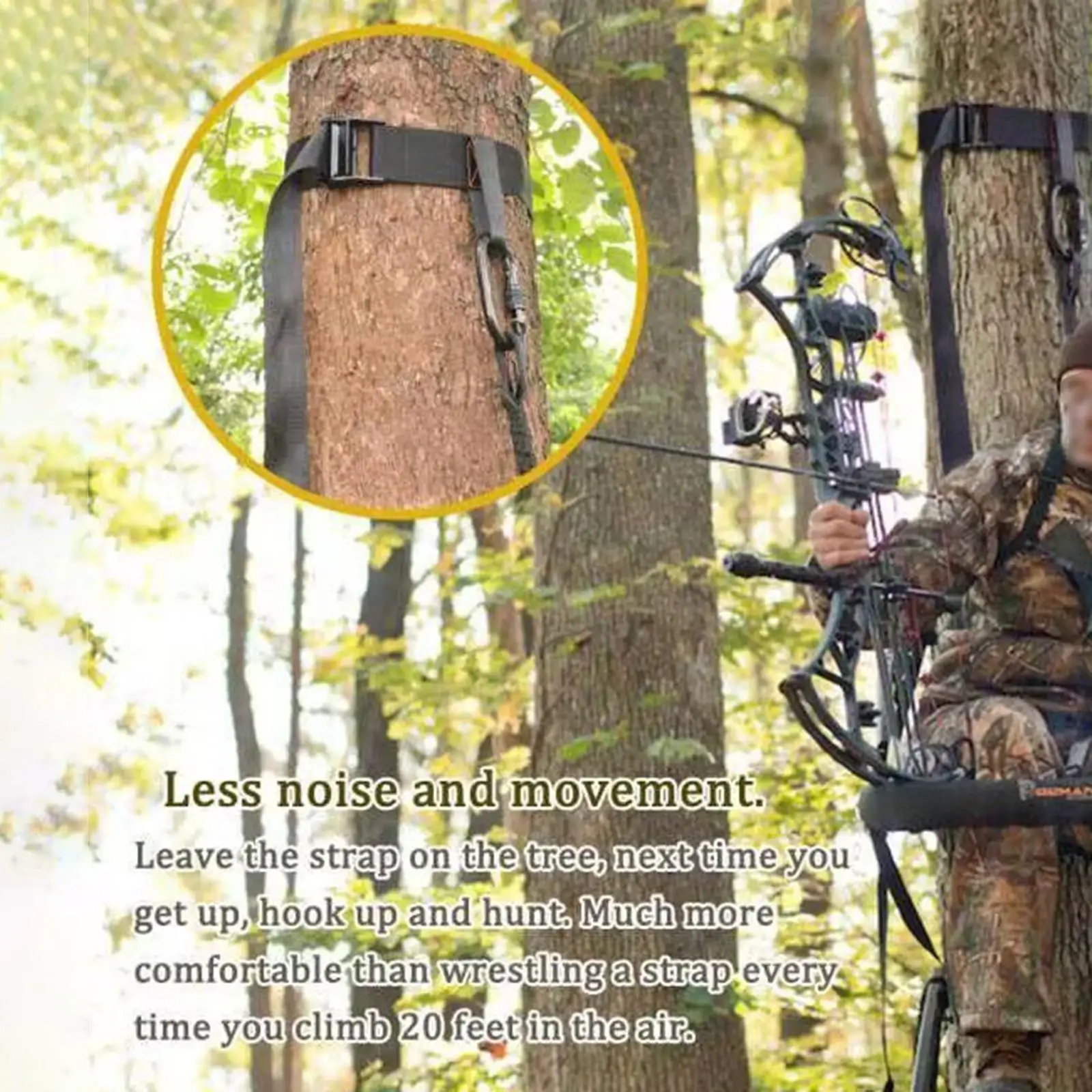 Fall Protection Tree Strap Tree Stand Hunting Harness for Abseiling Rescuing