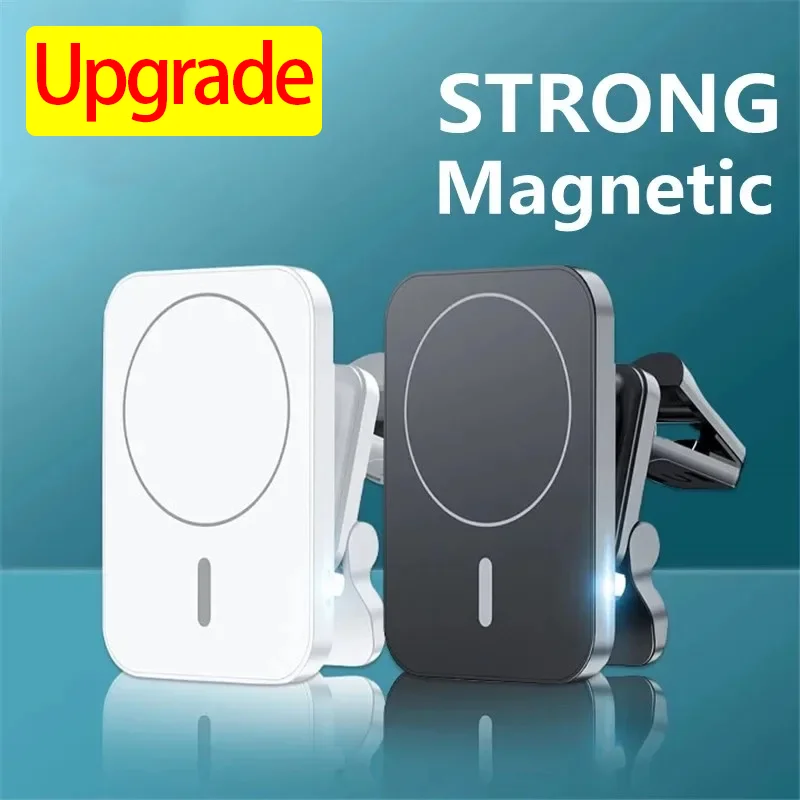 Magnetic Wireless Charger Car Air Vent Stand Phone Holder 15W Magnet Car Fast Charging Station for iPhone 12 13 14 Pro Max Mini