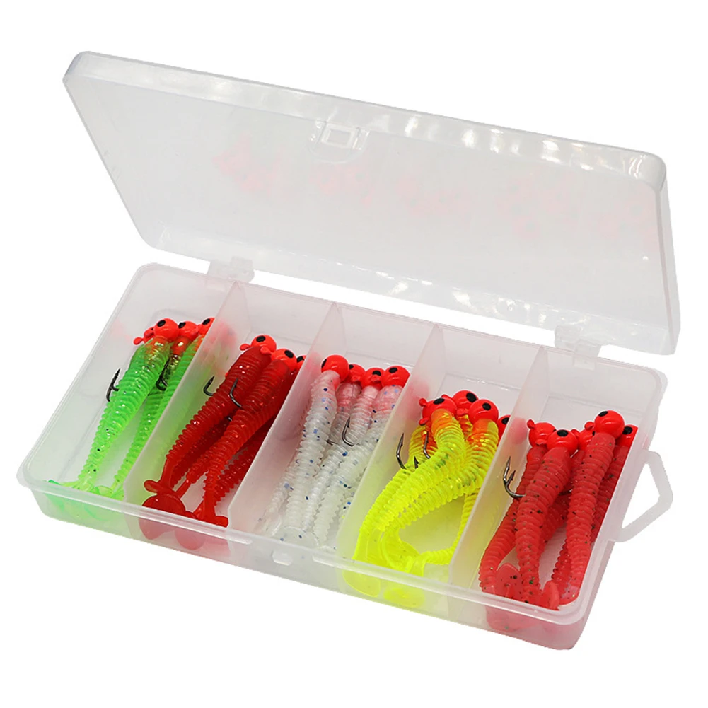 

25pcs Soft Bait Fishing Swimbaits Lifelike Fishing Lures Kit Fishing Tackle Lure Fake Bait For Outdoor Freshwater Saltwater