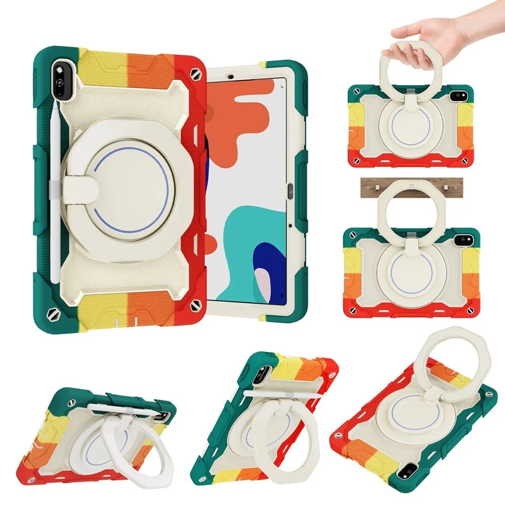 

Cover For Huawei MatePad 10.4" Hand Ring Stand Heavy Shockproof Kids Case For BAH4-AL10/W09/W19,BAH3-AL00/L09/W09/W59 Fundas