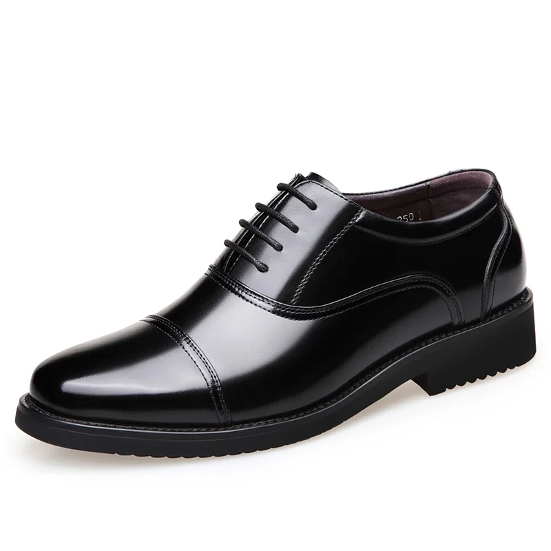 Man Split Leather Shoes Rubber Sole Size 36-45 48 Man Business Office Male Dress