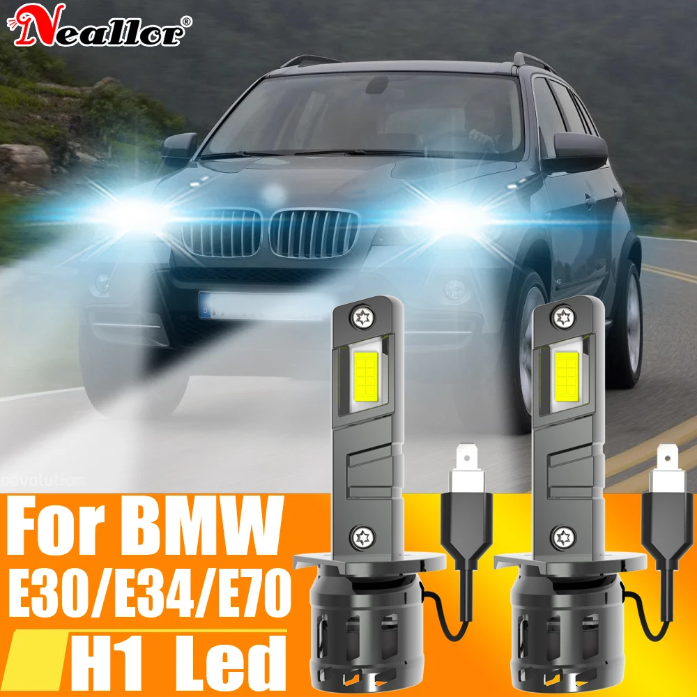 

2 шт., Автомобильные светодиодные лампы H1 12 В 55 Вт для BMW E30 E34 E70