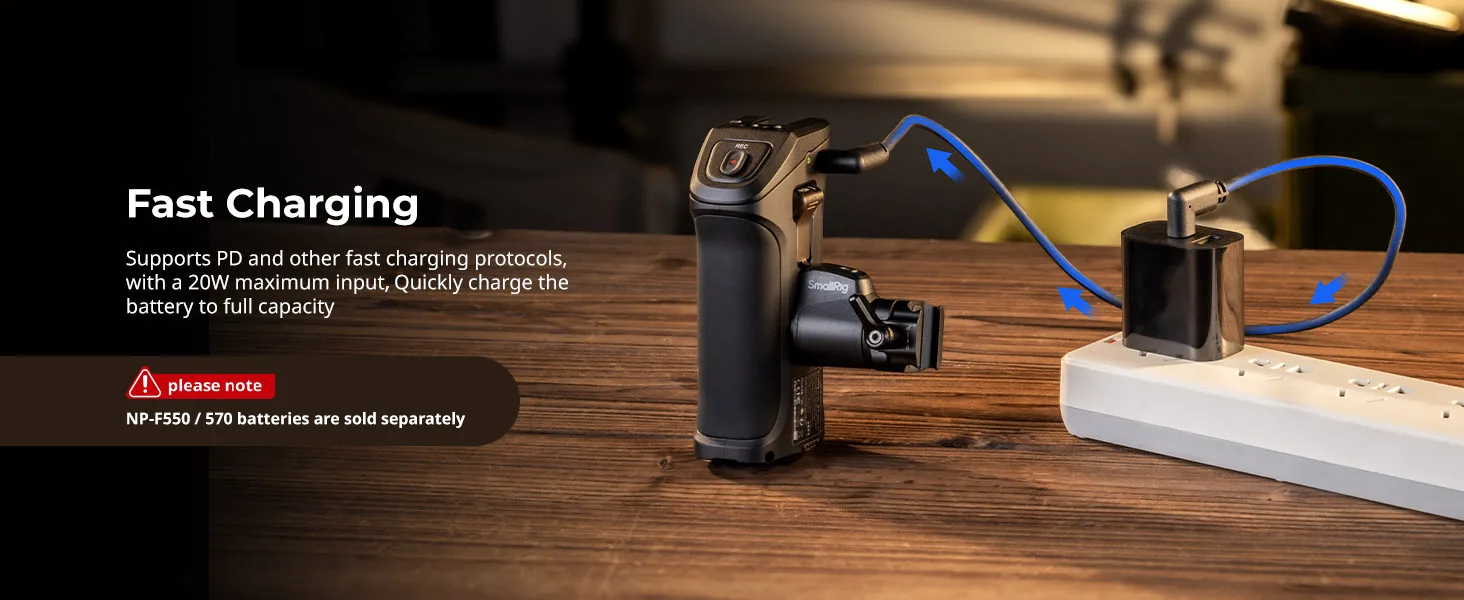 Rotating Side Handle with Trigger REC for Selected Sony Mirrorless Cameras for S