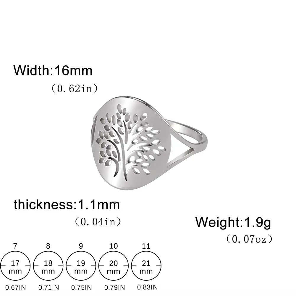 Anello Fiore Della Vita In Acciaio Inossidabile 316L – Larghezza 14,7 Mm, Disponibile In Argento, Oro Rosa E Oro, Gioiello Simbolico Per Donna - 5
