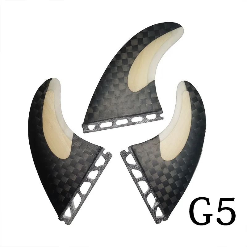 BiLong Futures Fins Surfboard Fins Thruster Tri Fin 3pcs Set G5 Size Fiberglass Honeycomb with Carbon Quilhas Surf Fin Surfing