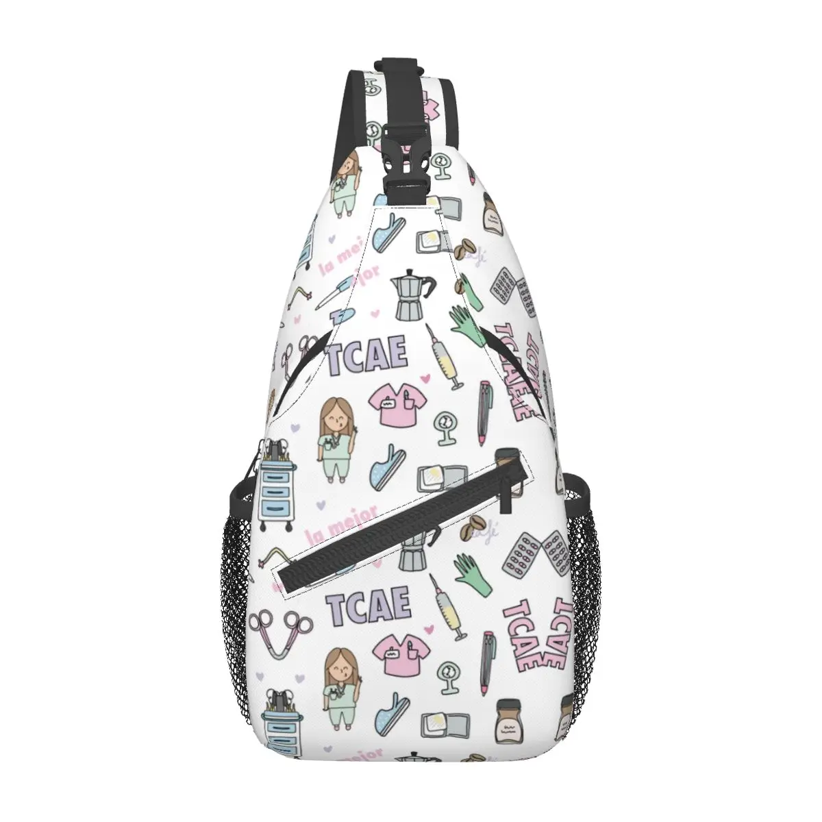 Cartoon Ladies Nurse Doctor Sling Bags Fanny Pack Enfermera En