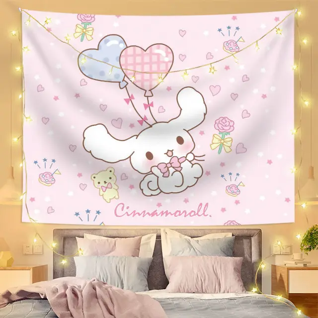 Tấm thảm treo tường Cinnamoroll này sẽ làm cho bất kỳ không gian nào trở nên độc đáo và đầy sáng tạo, hãy xem ảnh để cảm nhận ngay nhé!