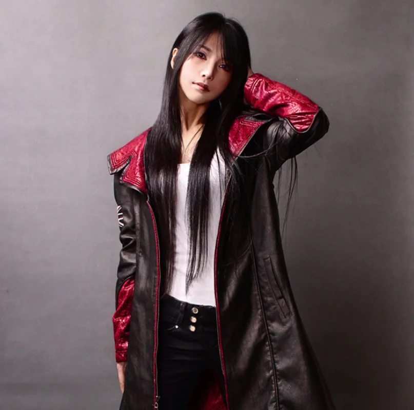 

Devil 5 Dante Cosplay Costume Game DMC5 Dante Cosplay Deluxe Leather jacket Adult Halloween Carnival Party