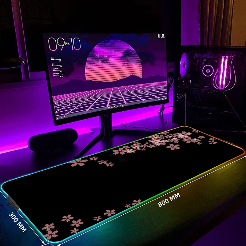 

Large LED Desk Mats XXL RGB Computer Mousepad Element Art 90x40cm Backlight Keyboard Mat Table Pad Gamer Luminous Mousepads