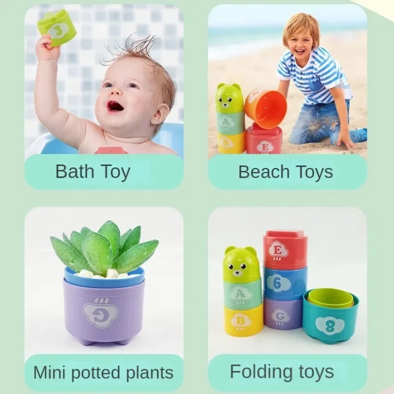 Kid Brain Response Battle Fold Cup Hand Speed Competition Fold Cup Child Stack Game Early Education Puzzle Train Board Games Toy 5