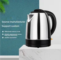 2.0L stainless steel electric kettle Silver gray Base Separation Desion Rust-resistant Durable for Home Office During Travel 2