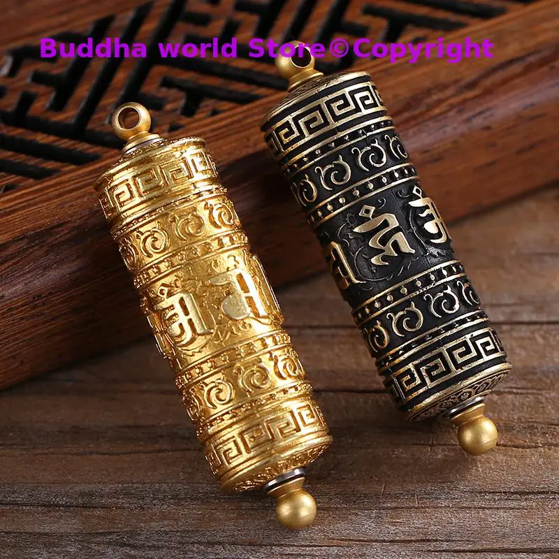 

Asia Thailand Tibet Buddhist pocket efficacious Shurangama Mantra scripture Amulet safe good luck Buddha Buddhist copper Pendant