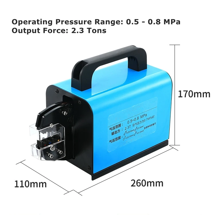 Energy-Saving Cylinder Portable Design Interchangeable Crimper Jaws 2.3T Pneumat