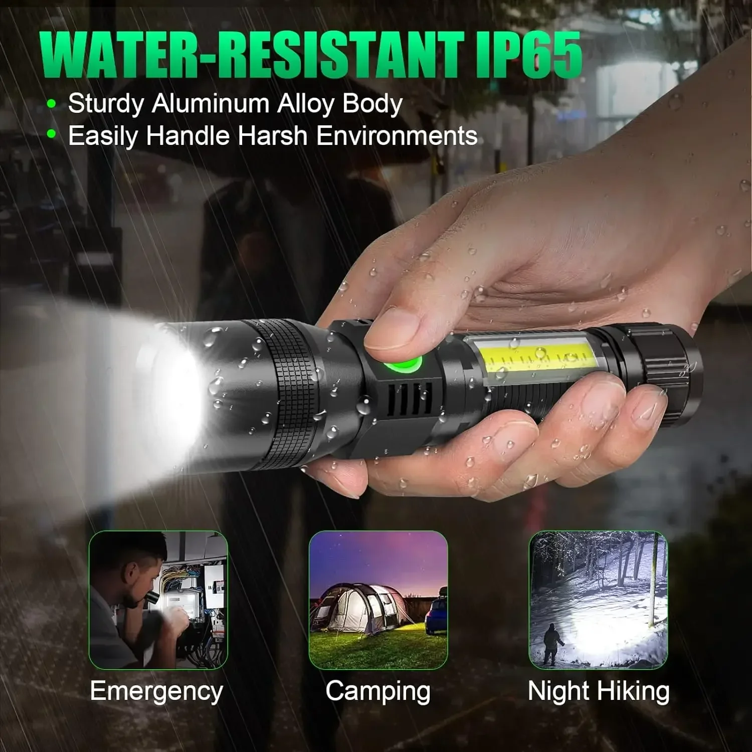 395nm UV Flashlight Blacklight Zoomable USB Rechargeable UV Light for Pet Urine Detection Resin Curing uv flashlight