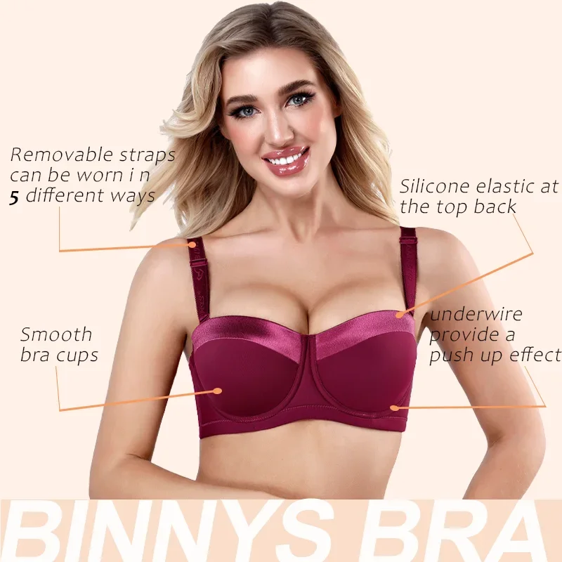 BINNYS Women's Bra 38D Cup Sexy Nylon Underwear High Quality Plus Size Big  Cup Large Size Bra Underwire - AliExpress