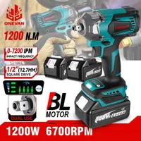 ONEVAN 1200N.M Brushless Electric Impact Wrench 1/2Inch Cordless Electric Screwdriver Wrench Power Tool For Makita 18V Battery 1