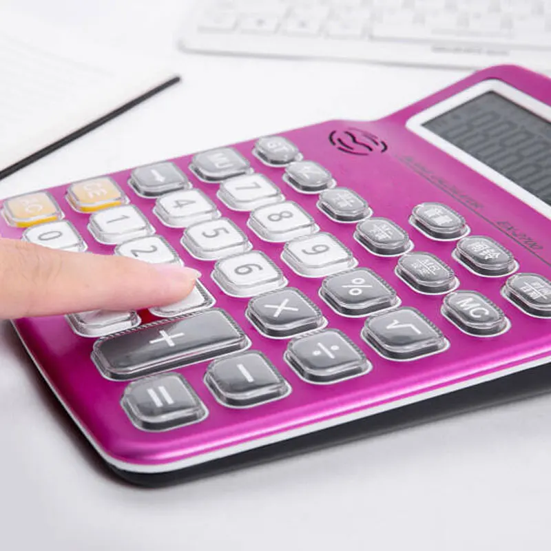 수학 계산기 12자리 전자 계산기 교구 귀여운 계산기 학습 자료 사무용품