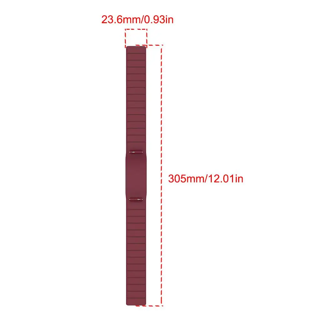 Premium Silicone Sport Band with Magnetic Closure - Soft Replacement Wristband Bracelet