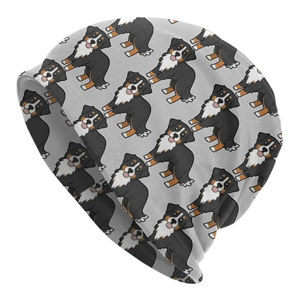 

Бернская горная собака. Теплая вязаная шапка, осенне-зимняя Шапка-бини для улицы, шапки унисекс для взрослых