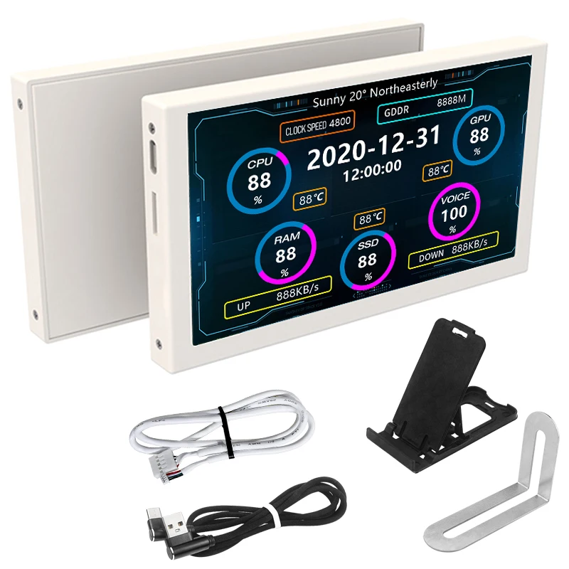 TURZX 5 Inch USB Type-C Secondary Screen 800*480 IPS LCD Computer