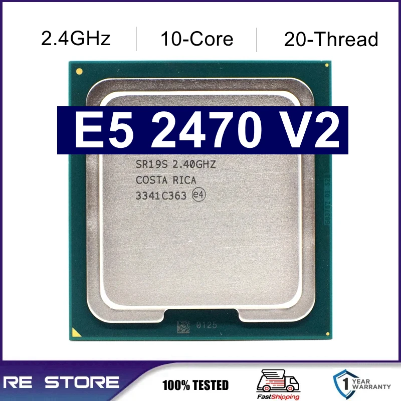 Used Xeon E5 2470v2 E5 2470 v2 2.4GHz Ten-Core Twenty-Thread CPU ...
