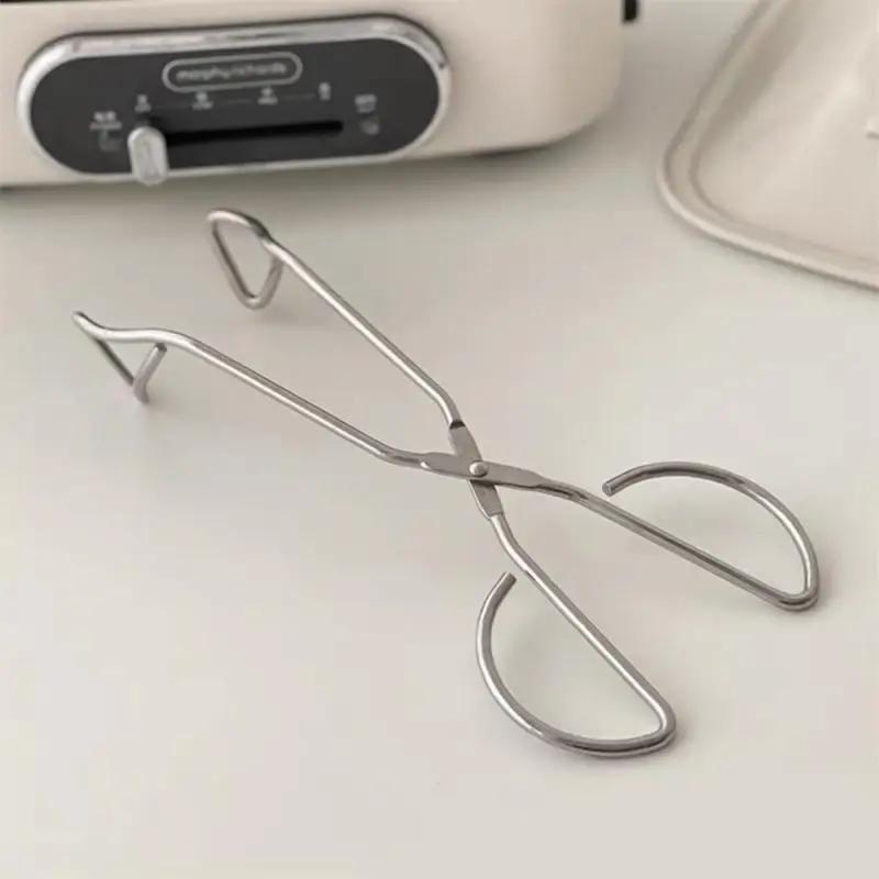 Kitchen Tongs Easy To Clean Stainless Steel Barbecue Tools Kitchen Supplies Bread Clip Cooking Tongs Thick Design Food food tongs