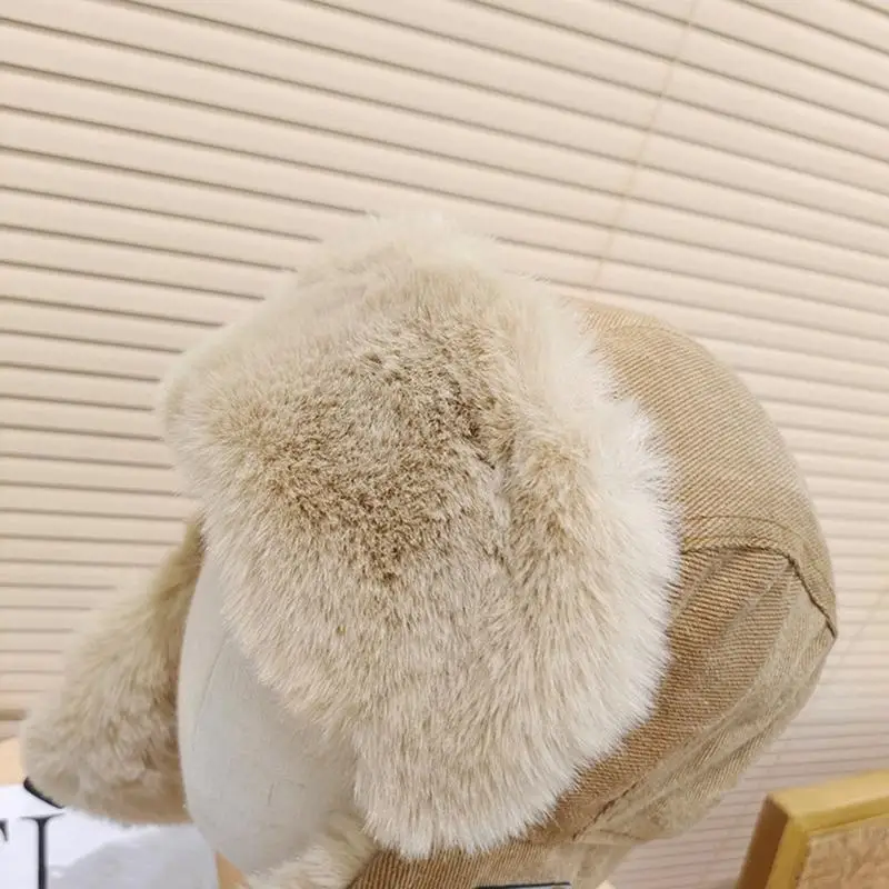 39BD Wintermütze für Teenager, winddicht, kaltes Wetter, Skifahren, Reiten, Trappermütze – Detail 8