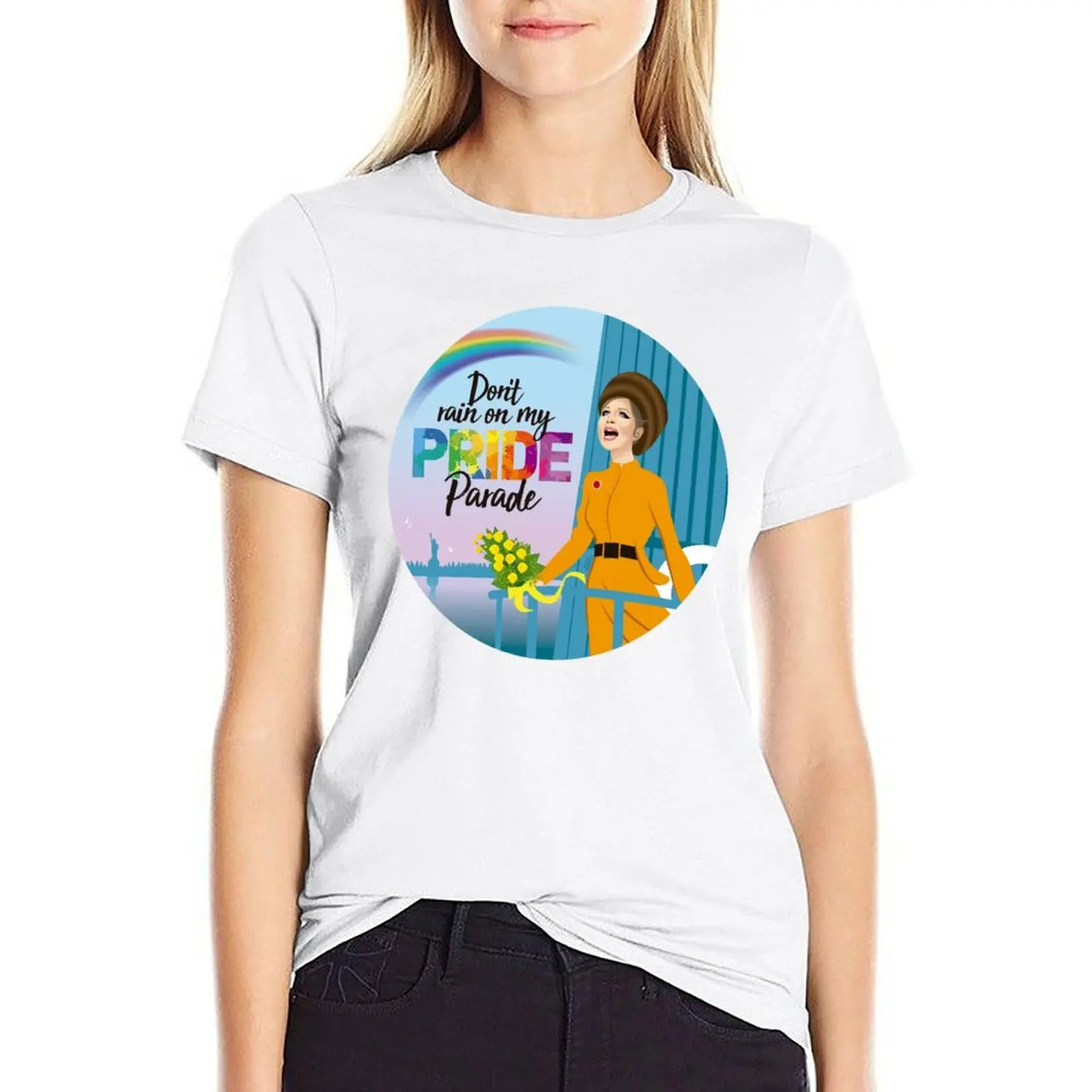 

Pride T-shirt korean fashion cute tops workout shirts for Women loose fit