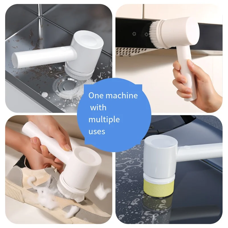 3 IN 1 Electric Cleaning Brush Cordless Spin Scrubber Bathroom Multifunctional Kitchen Toilet Portable Powerful Clean Brush