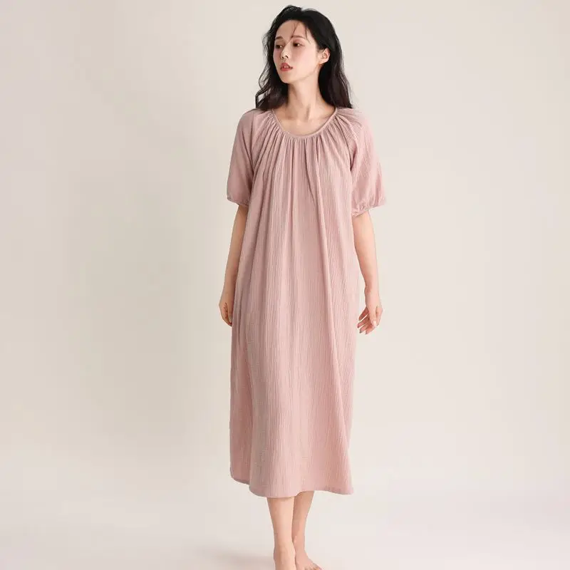 chinese dress ladies JaoXer Small Women's Short-sleeved Nightdress - Horses Print Loose Night  Dress for Summer