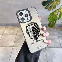 Anime Attack on Titan Magnetic Phone Case with Creative Lens Border Design - iPhone 13 Pro Max (CCYB - 188CY4263A1)