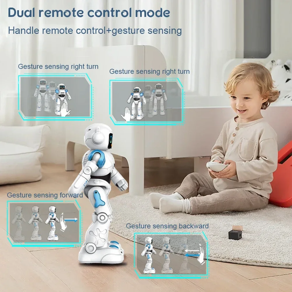 Intelligent RC Robot Programming Remote Control Robot Toys Biped Humanoid For Children Kids Birthday Gift Present