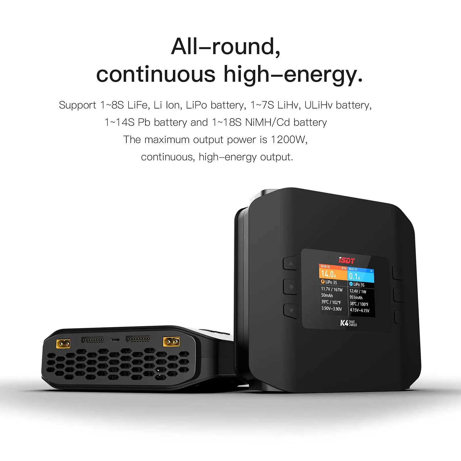 ISDT K4 Dual Channel Lipo Battery Balancer AC 400W DC 600W 20A 1~8s RC Charger