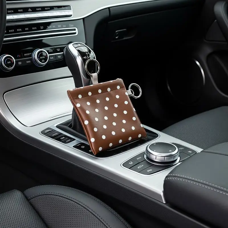 Portamonete in Pelle PU a Pois, Design Sottile e Portatile con Portachiavi per Donne, Adatto per Borse e Pochette, Uso Quotidiano Casual - immagine 5