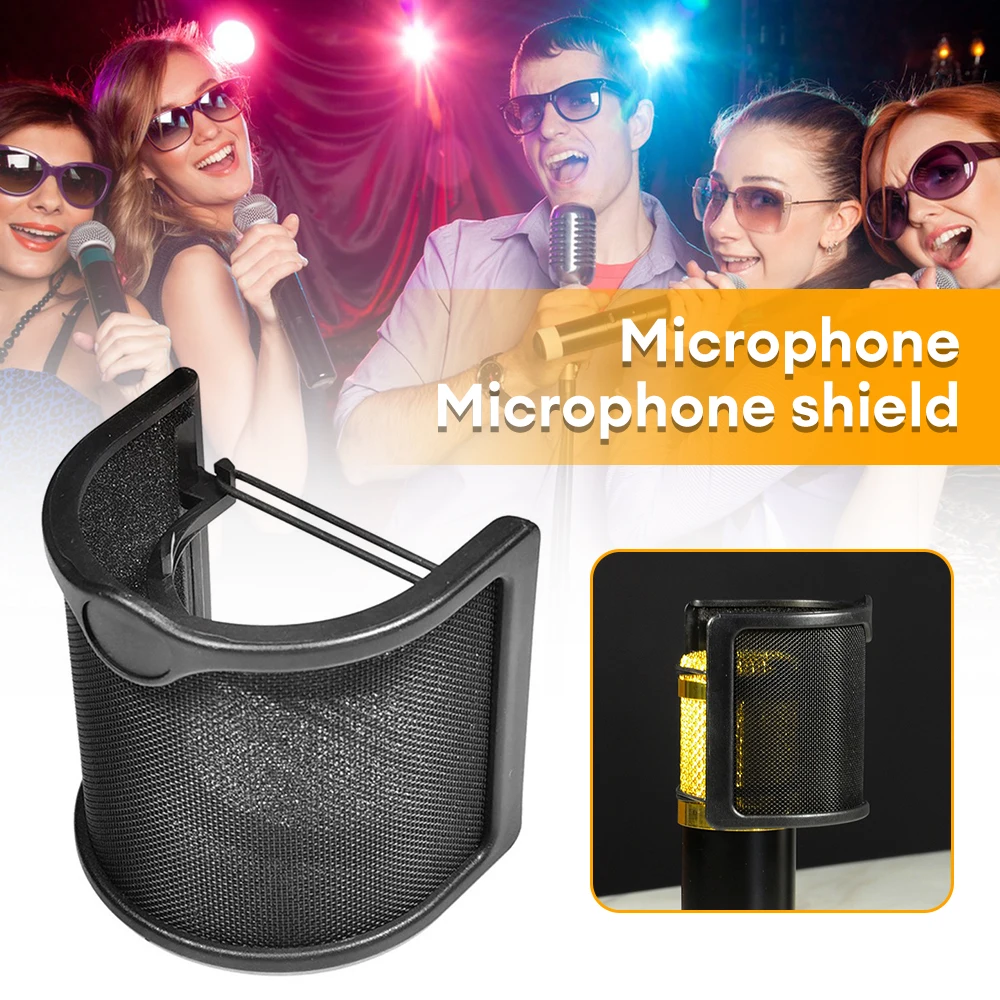 

Universal Microphone Pop Filter Condenser Microphone PC Studio Recording Metal Windscreen for Mic Pop Screen Mic Accessories