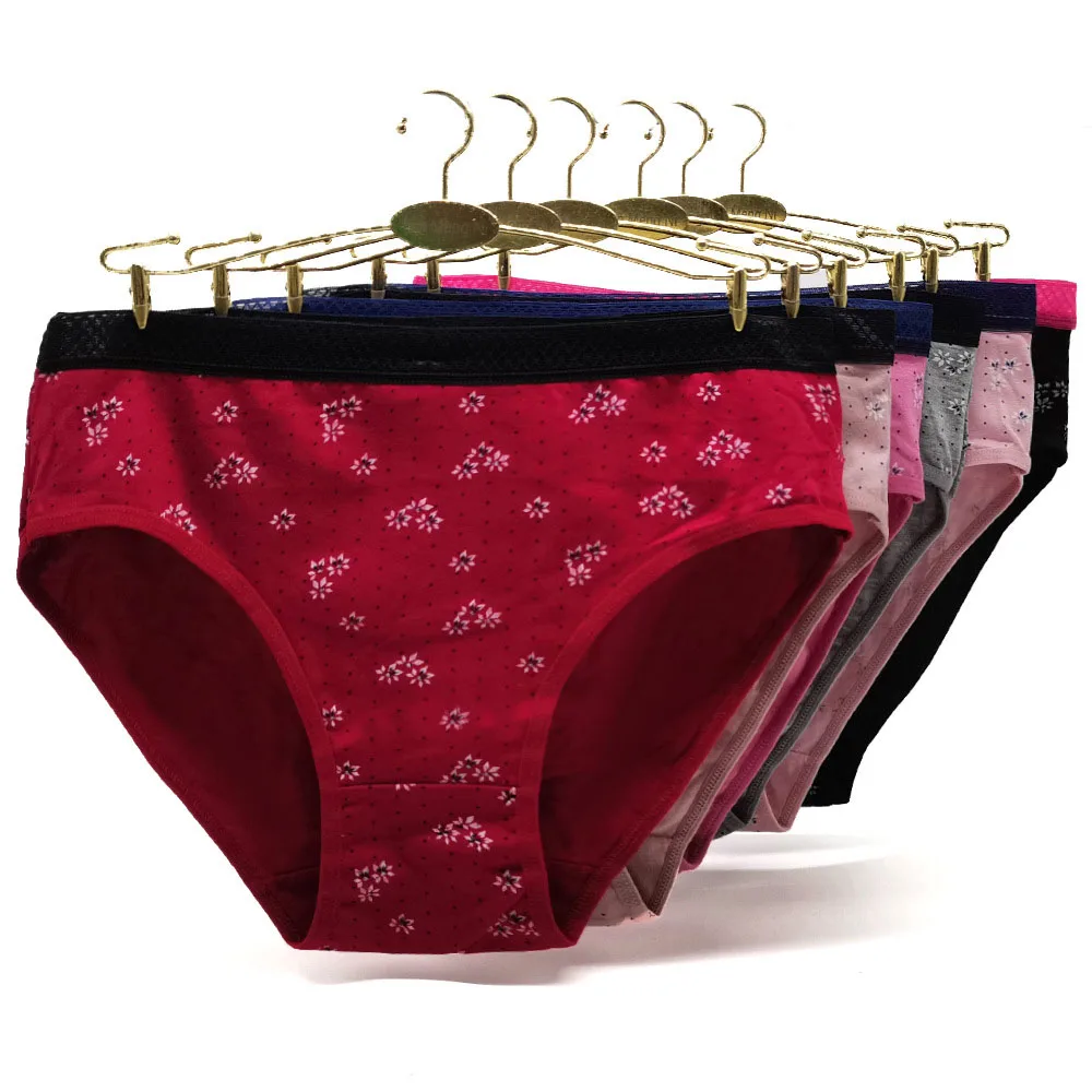 

6 Pieces/Lot Women Underwear Cotton Panties Plus Size Briefs High Waist Knickers Female Underpants Intimate XXL 3XL 4XL