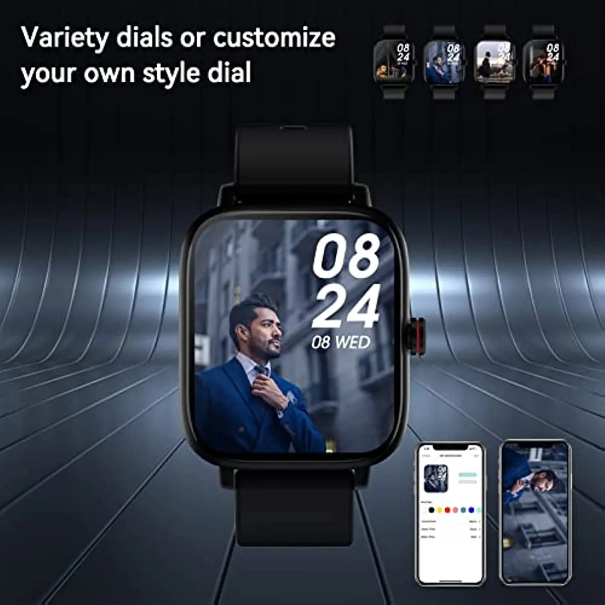 Aolon Ʈ ġ 1.69 &Ǯ ġ /ȭ iOS ȵ̵ Smartwatch    ǰ  Įθ ܰ ī