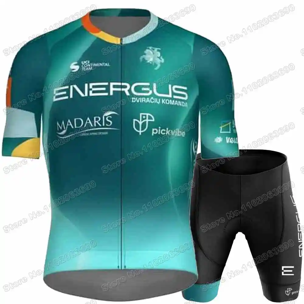 Energus Cycling Team Jersey Set Men Cycling Clothing Summer Short Sleeve Road Bike Shirts Suit Bicycle Bib Shorts MTB Wear