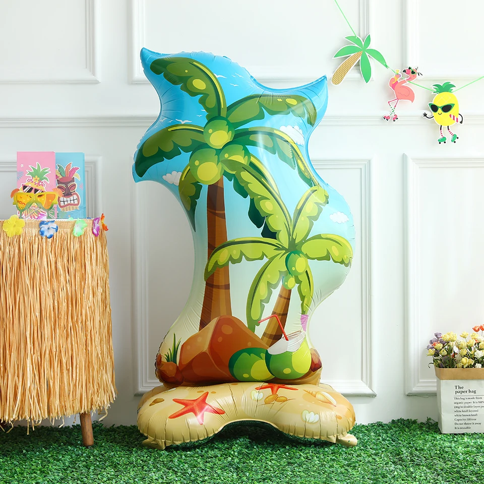 Foil Mylar Palm Leaf Party Balloons 12 Large Palm Tree Leaf Balloons - Tropical  Hawaiian Party Decor For Beach Themes \u0026 Luau Events Palm Leaves, image size:960x960