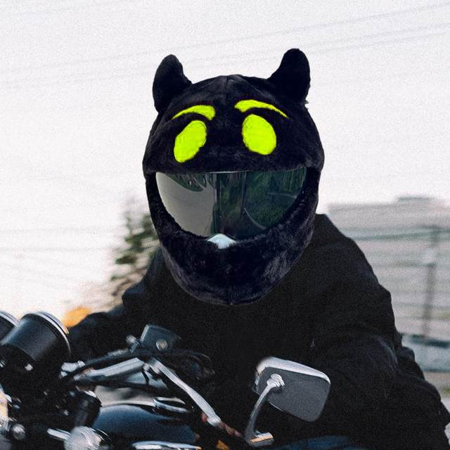 Devil Motorcycle Helmet Cover Cute Warm Easy to Install Funny Helmet Cover