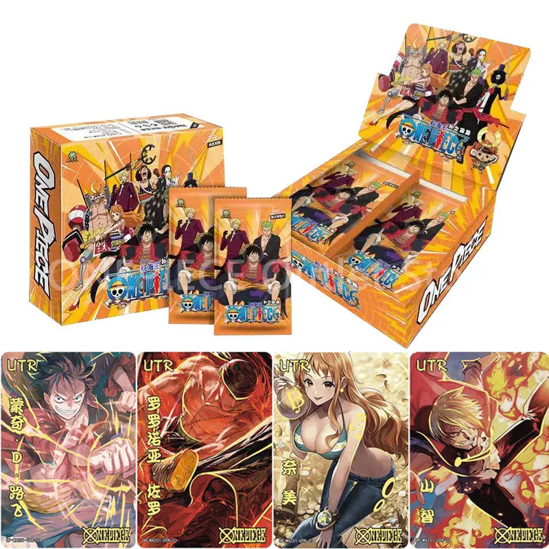 New Original One Piece Collection Cards Booster Box Harmony Country Chapter Anime Da Collezione Full Serie Card Giocattoli Regalo Per Bambini