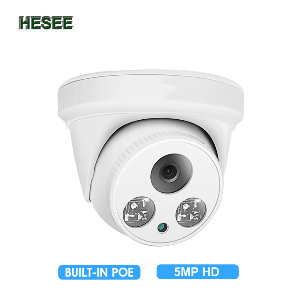 

HESEE IP-камера видеонаблюдения POE Dome 5MP 3M 2MP Камеры видеонаблюдения Сетевое аудио Удаленный доступ Облако H.265 Умный дом
