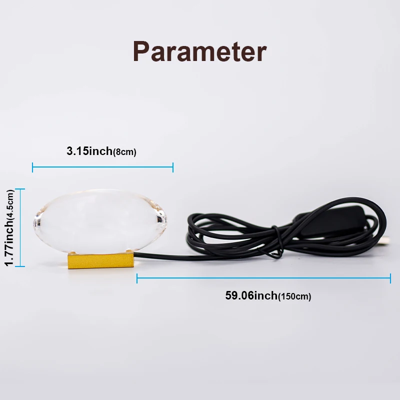 LED Table Lamp Crystal Egg-shaped 4 Colors Light Interior Home Desktop Decorative Light USB PIug Living Room Bedroom Bedside