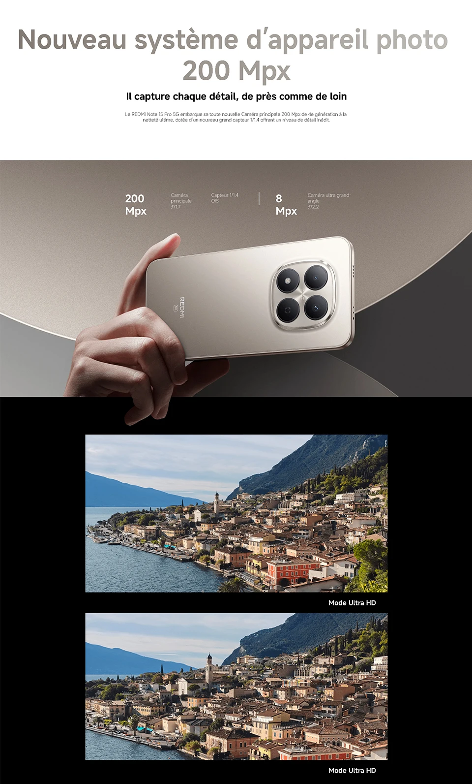 Xiaomi Redmi Note 15 Pro 5G, NFC, 6.83-inch 1.5K CrystalRes AMOLED Display, 120 Hz, 200 MP Camera, 6580 mAh Battery, IP68