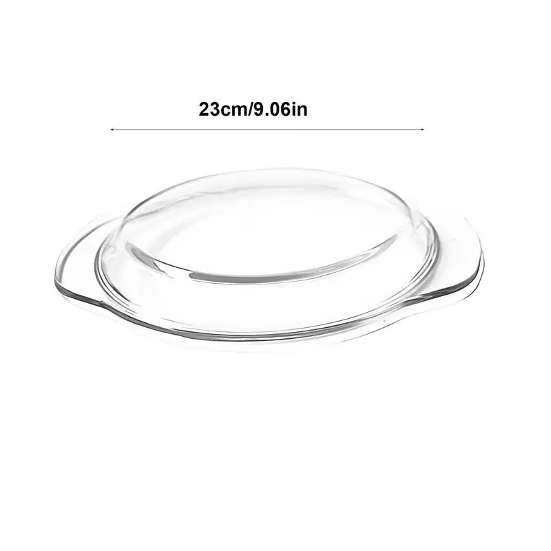 Microwave Boiling Pot Cover Oven Splash Proof Glass Lid Anti-oil Fryer Glass Cover for Frying Pan Accessories for Steaming