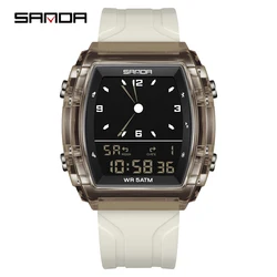 SANDA Luxury Waterproof Digital LED Sport Watch (Khaki)