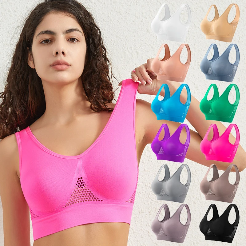 Women's Seamless Mesh Sports Bra